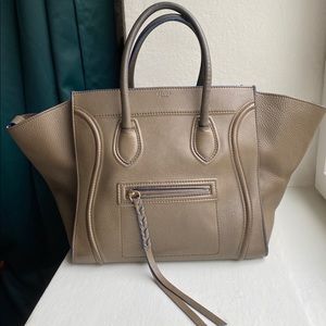 Authentic CELINE Medium Phantom Luggage Grey Blue